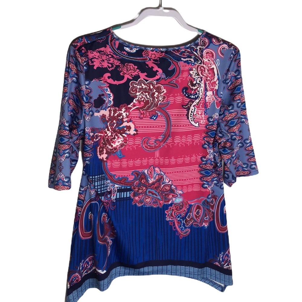 Multicolor Quarter Sleeve Blouse Size XL